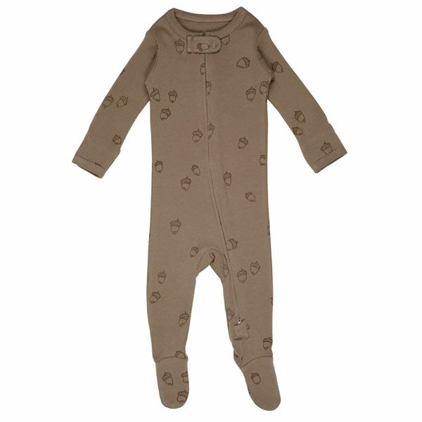 オーガニックコットン ベビー足つきカバーオール Acorn