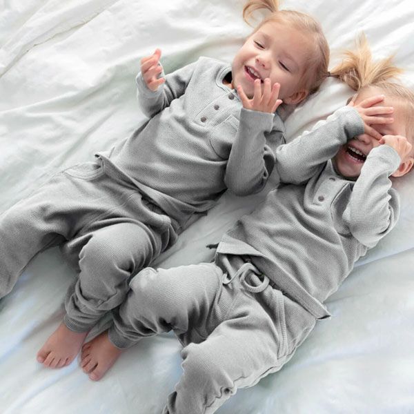 オーガニックコットン キッズサーマルラウンジセット（長袖）