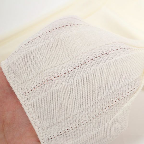 オーガニックコットン タックリブソックス ホワイト 22-24