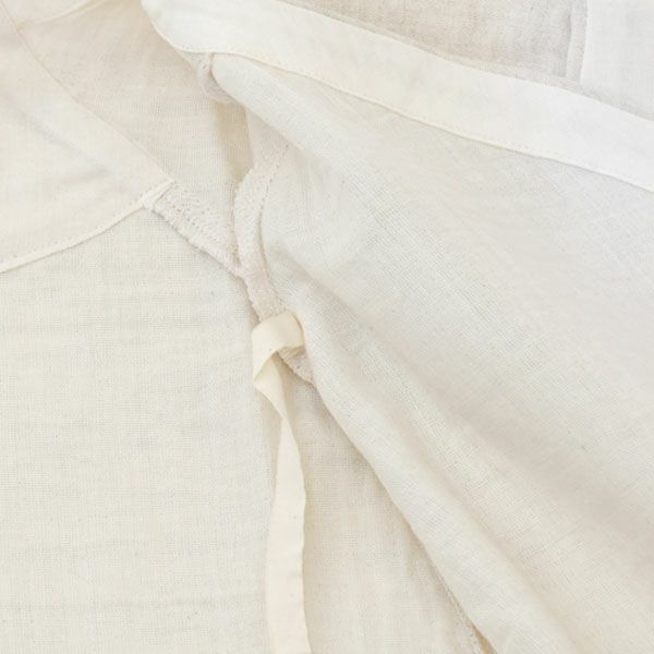 オーガニックコットン&リネン ベビーダブルガーゼコンビ肌着 グレー 70-80