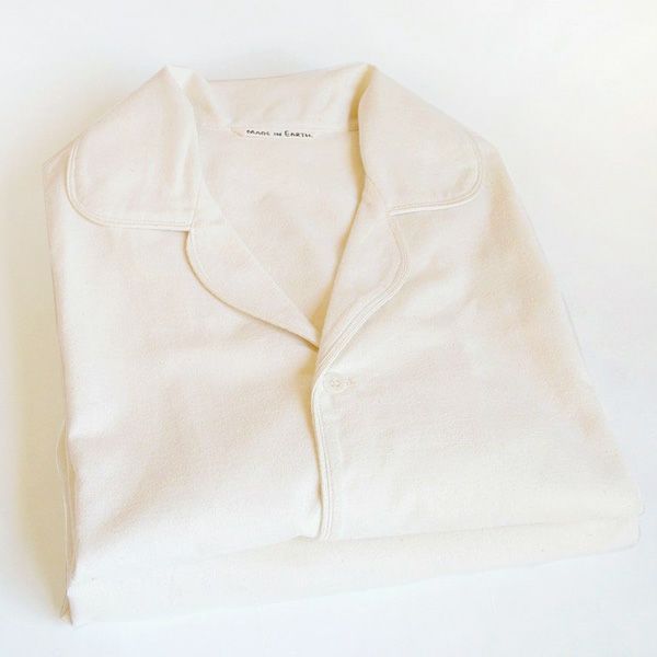 オーガニックコットン オープンカラーブラッシュドパジャマ