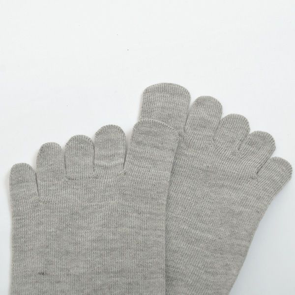 オーガニックコットン綿100%5本指ハイソックス