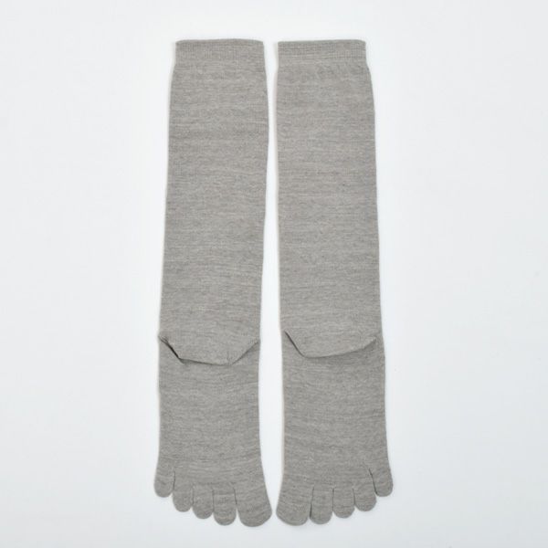 オーガニックコットン綿100%5本指ハイソックス