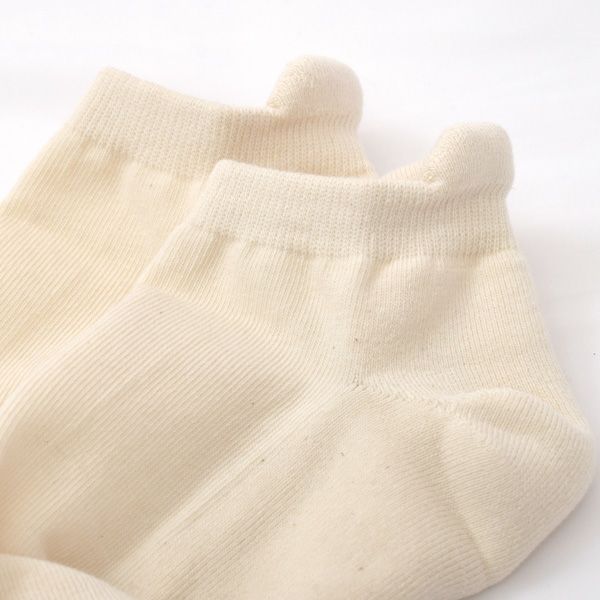 オーガニックコットン タビ型パイルアンクル丈ソックス