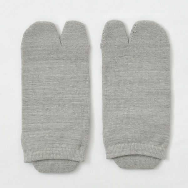 オーガニックコットン タビ型パイルアンクル丈ソックス