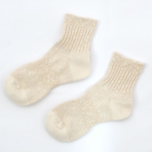 オーガニックコットン スラブリブアンクルソックス