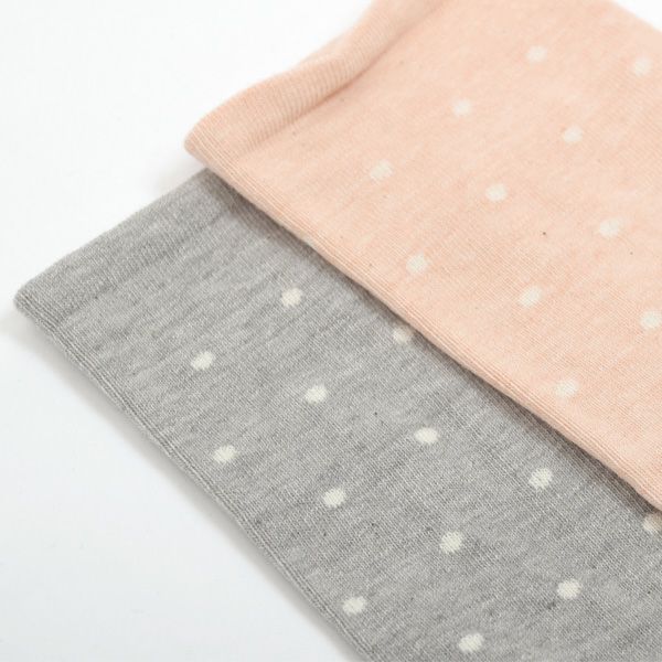 オーガニックコットン ゴムなしドットソックス