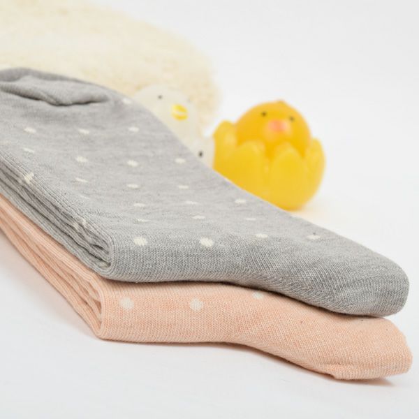 オーガニックコットン ゴムなしドットソックス