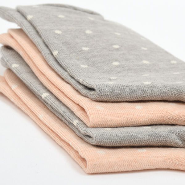 オーガニックコットン ゴムなしドットソックス