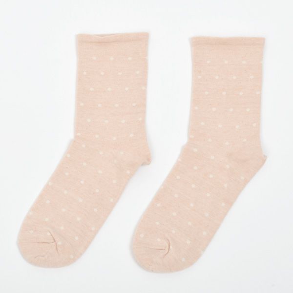 オーガニックコットン ゴムなしドットソックス
