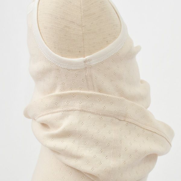 オーガニックコットン ベビー フラワーメッシュキャミ＆ショーツ