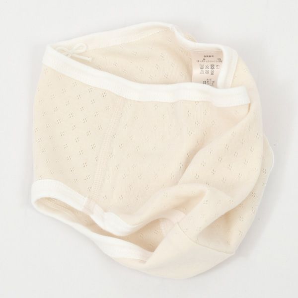 オーガニックコットン ベビー フラワーメッシュキャミ＆ショーツ