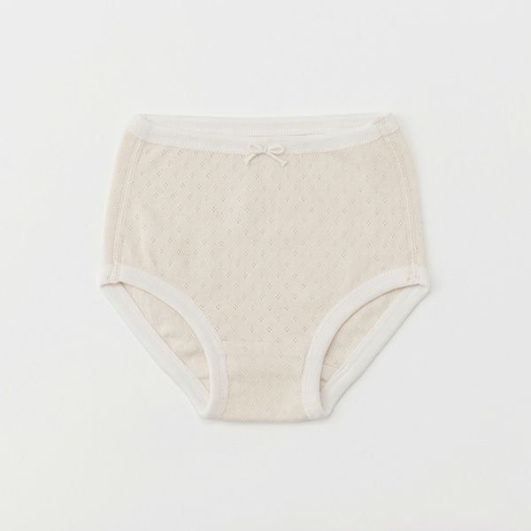 オーガニックコットン ベビー フラワーメッシュキャミ＆ショーツ