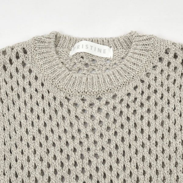 オーガニックコットン＆ヤクリネン メッシュ編みベスト