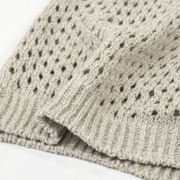 オーガニックコットン＆ヤクリネン メッシュ編みベスト