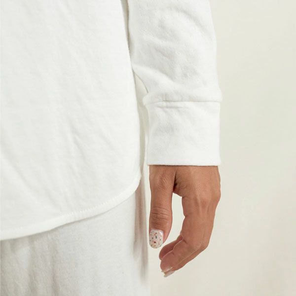 オーガニックコットン リラックスコットンレース襟トップス