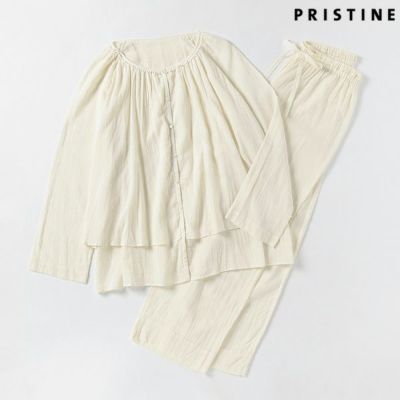 オーガニックコットン ガーゼギャザーパジャマ(長袖) ナチュラル M