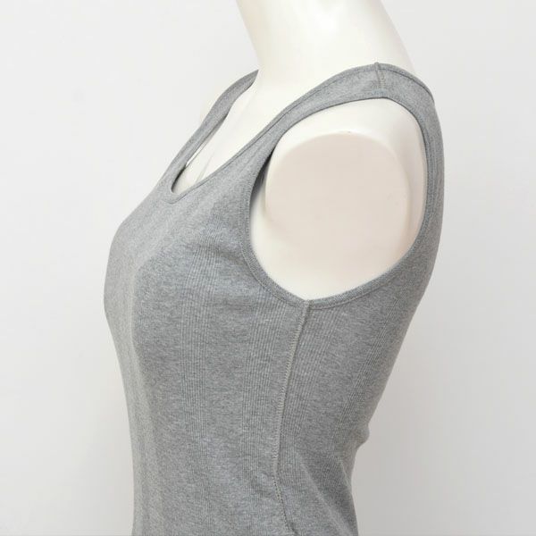 オーガニックコットン リブフライス パッド付タンクトップ