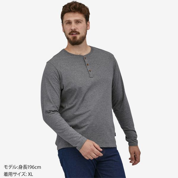 オーガニックコットン メンズ・リジェネラティブ・サーティファイド・ライトウェイト・ヘンリー