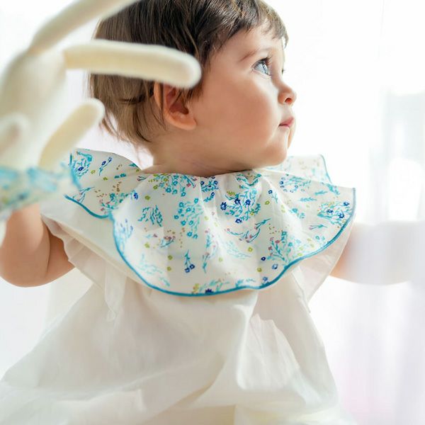 オーガニックコットン ティアードフリルスタイ ヒカリエ