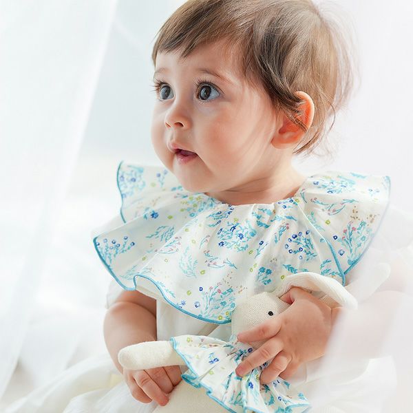 オーガニックコットン ティアードフリルスタイ ヒカリエ