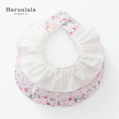 オーガニックコットン フリルスタイ 妖精と花たち