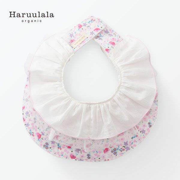 オーガニックコットン フリルスタイ 妖精と花たち