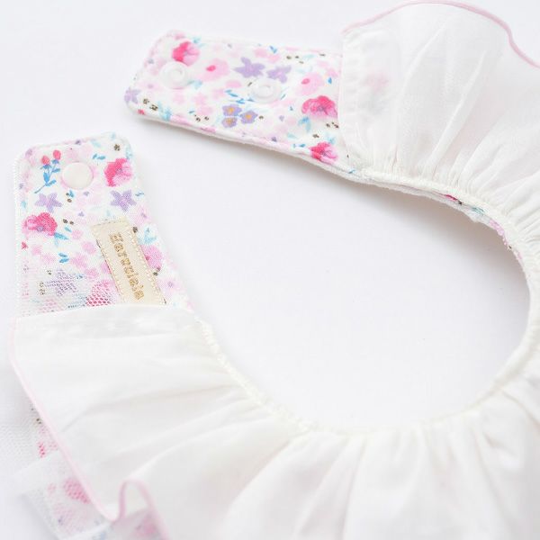 オーガニックコットン フリルスタイ 妖精と花たち