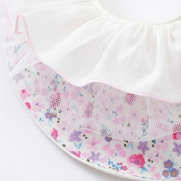 オーガニックコットン フリルスタイ 妖精と花たち