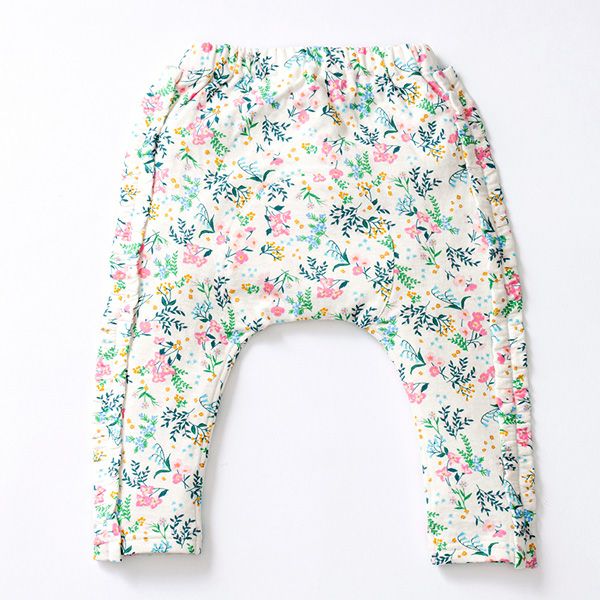 オーガニックコットン ベビーフリルパンツ（ロング） 花咲く音色