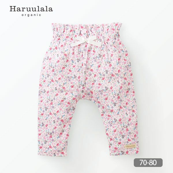 オーガニックコットン ベビーフリルパンツ（ロング） 妖精と花たち