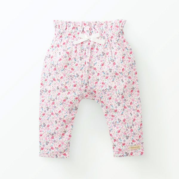 オーガニックコットン ベビーフリルパンツ（ロング） 妖精と花たち