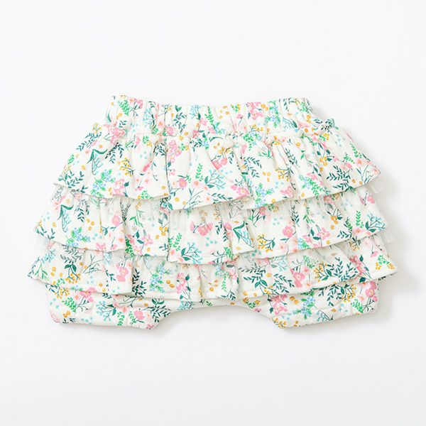 オーガニックコットン ベビーフリルパンツ（ショート） 花咲く音色