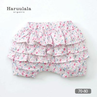 オーガニックコットン ベビーフリルパンツ（ショート） 妖精と花たち