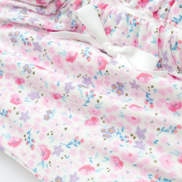 オーガニックコットン ベビーフリルパンツ（ショート） 妖精と花たち