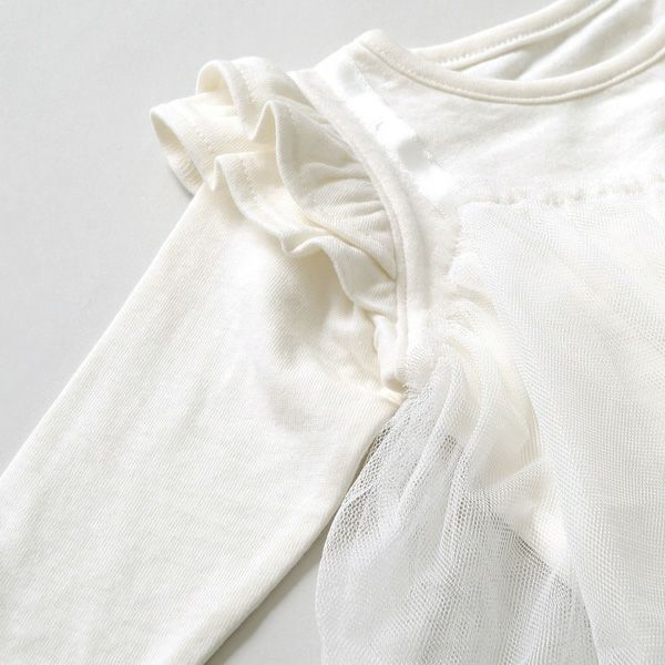 オーガニックコットン ベビー長袖フレアトップス