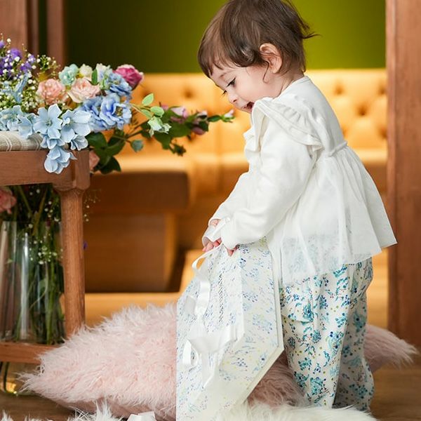 オーガニックコットン ベビー長袖フレアトップス