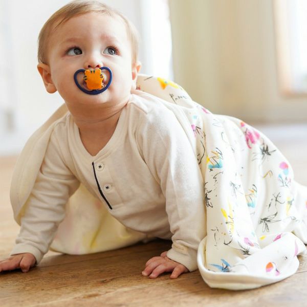 オーガニックコットン ベビー長袖ヘンリーネックトップス