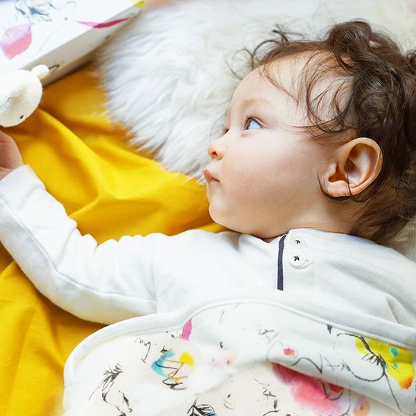 オーガニックコットン ベビー長袖ヘンリーネックトップス