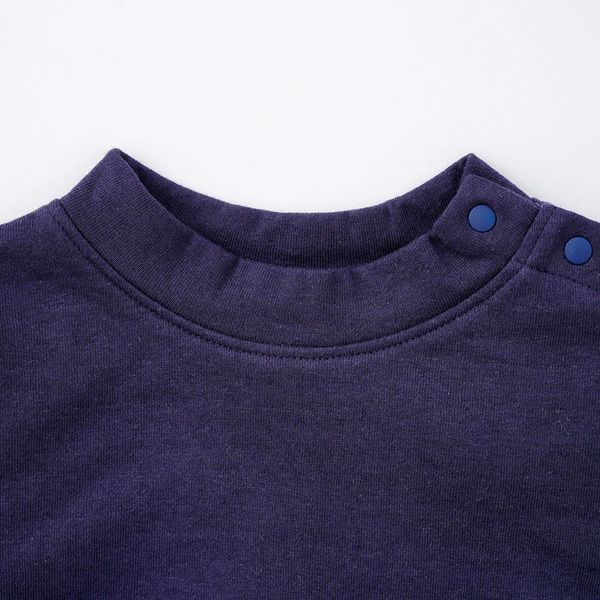 オーガニックコットン ベビー長袖ラウンドヘムトップス