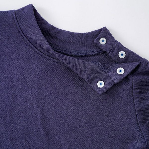 オーガニックコットン ベビー長袖ラウンドヘムトップス