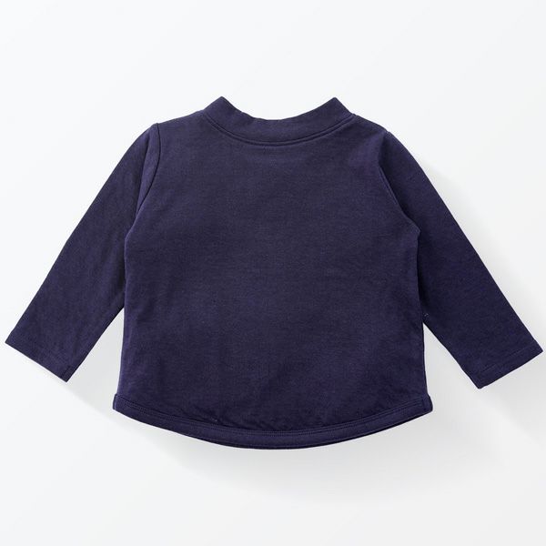 オーガニックコットン ベビー長袖ラウンドヘムトップス