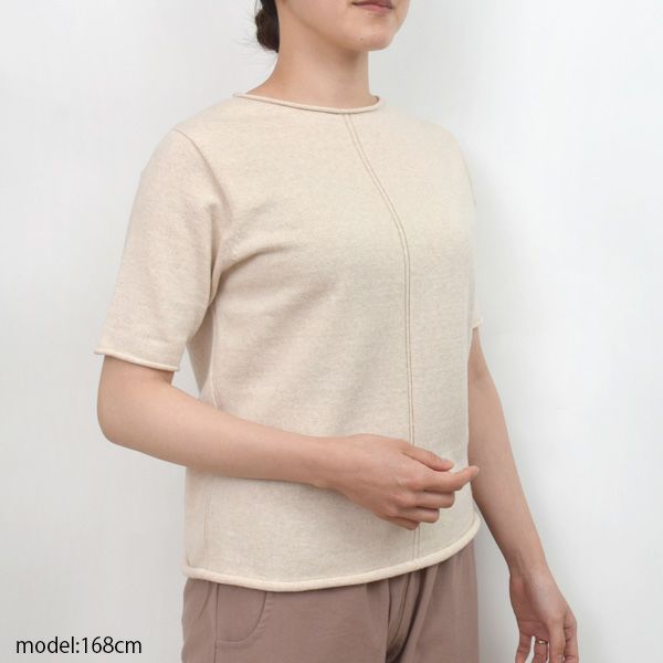 オーガニックコットン やわらか杢 無縫製クルーネック