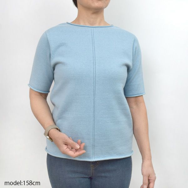 オーガニックコットン やわらか杢 無縫製クルーネック