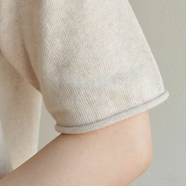 オーガニックコットン やわらか杢 無縫製クルーネック