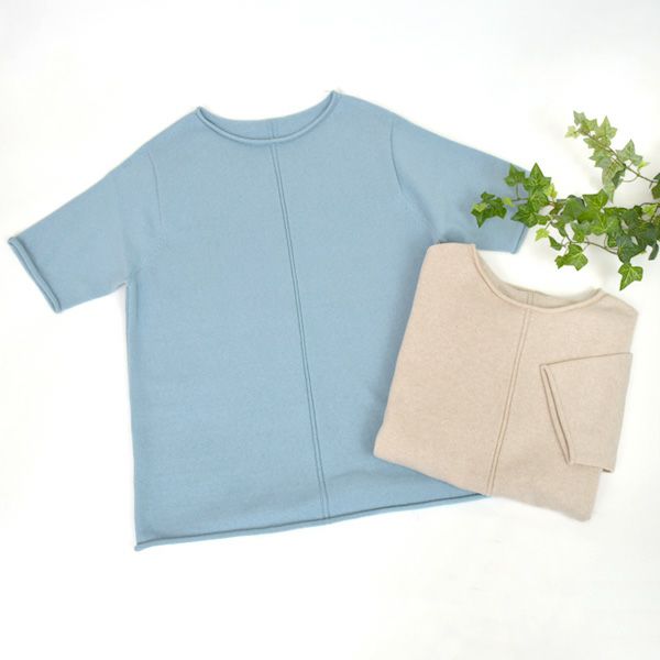 オーガニックコットン やわらか杢 無縫製クルーネック