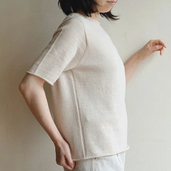 オーガニックコットン やわらか杢 無縫製クルーネック