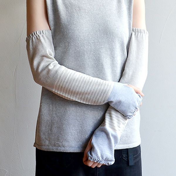 オーガニックコットン ふんわり日除けアームカバー