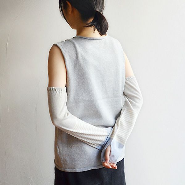 オーガニックコットン ふんわり日除けアームカバー