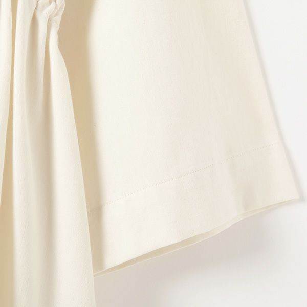 オーガニックコットン サテン前開きネグリジェ ナチュラル M